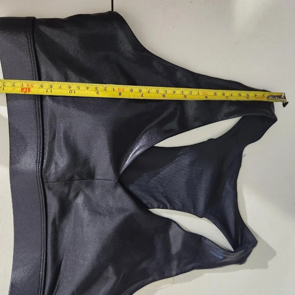 Fabletics Sports Bra Womens Medium Black On-the-Go Mid Medium Impact Racerback
